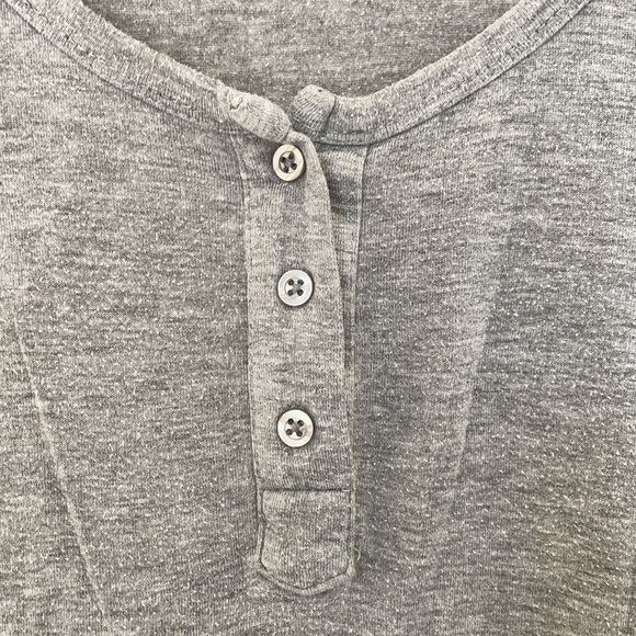 Brandy Melville Soft Jersey Knit Henley Long Sleeve - Picture 3 of 6